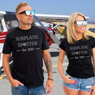 Flugzeug Spotter Est. Luftfahrt Flieger Benut T-Shirt