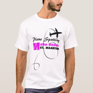 Flugzeug Spotters Aircraft Spotting Maho Beach T-Shirt