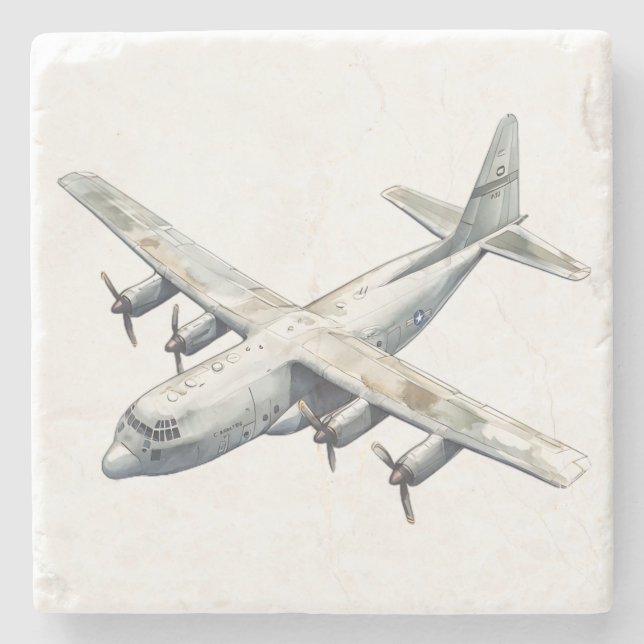 Flugzeug Steinuntersetzer (Vorderseite)
