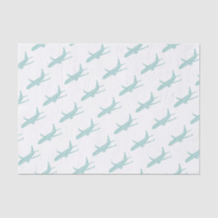 Flugzeug - Streifen - Blau Seidenpapier