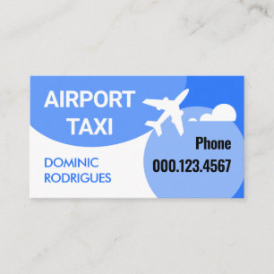 Flugzeug Taxi Flugzeug startet Visitenkarte