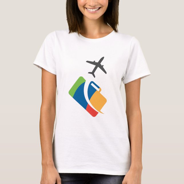 Flugzeug Thema niedliches Design T-Shirt (Vorderseite)