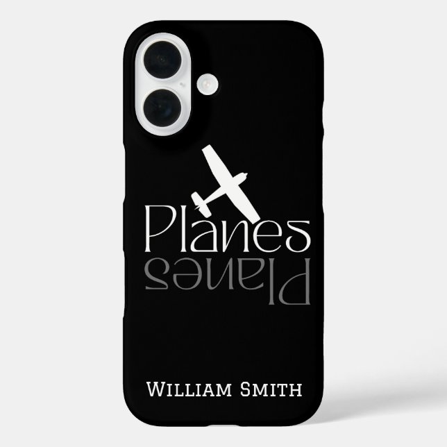 Flugzeug Typografie & Cessna Flugzeug, Minimalisti Case-Mate iPhone Hülle (Rückseite)