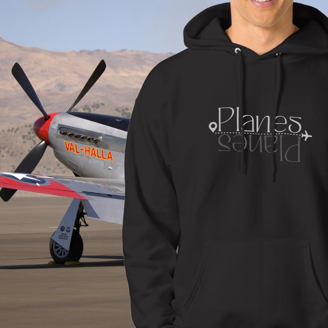 Flugzeug Typografie & Flugzeug, Geburtstag, Minima Hoodie (Von Creator hochgeladen)