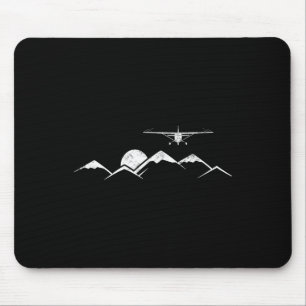 Flugzeug über Bergen Geschenk für Piloten Mousepad