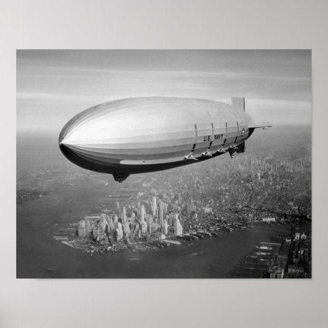Flugzeug über New York City Poster (Vorne)
