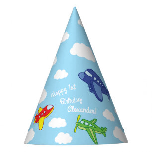 Flugzeug-und Jet-niedliches 1. Geburtstags-Party Partyhütchen