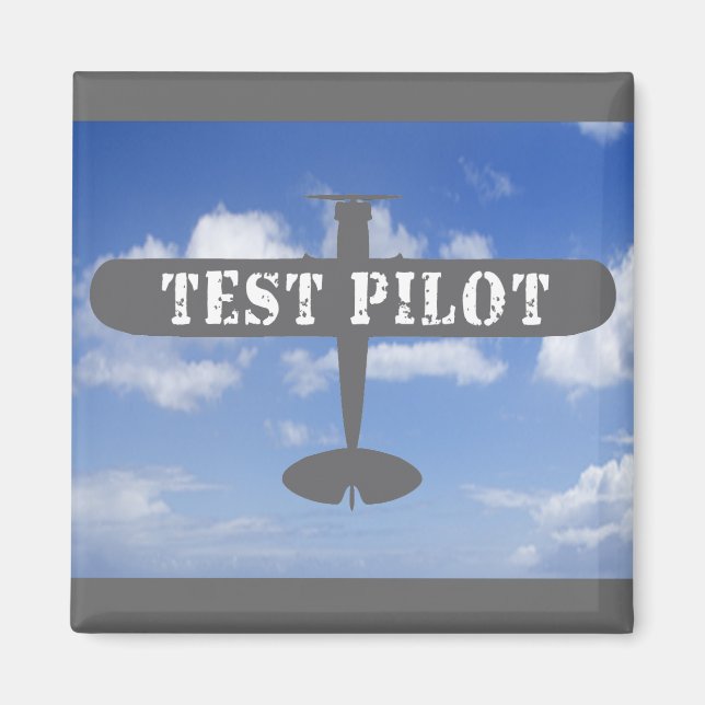 Flugzeug- und Testpilot Magnet (Vorne)