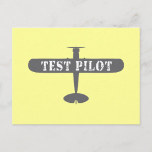 Flugzeug- und Testpilot Postkarte