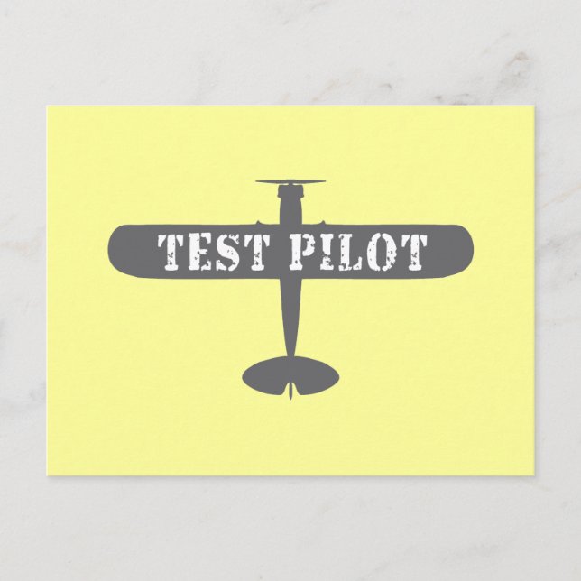 Flugzeug- und Testpilot Postkarte (Vorderseite)