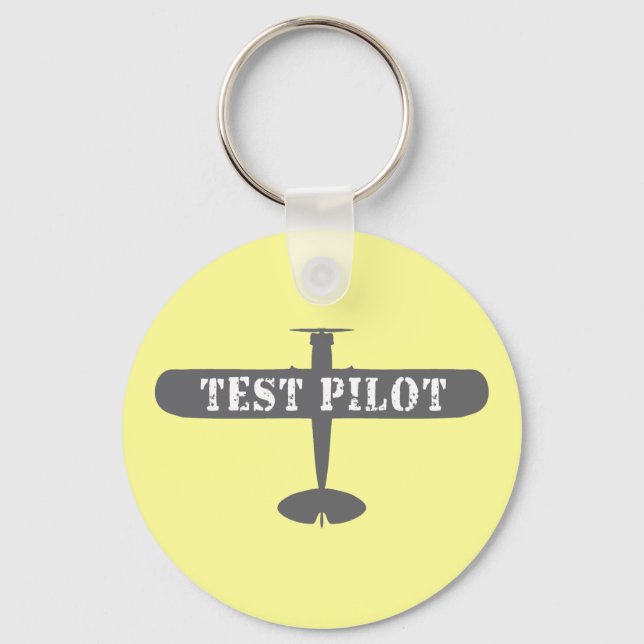 Flugzeug- und Testpilot Schlüsselanhänger (Vorderseite)