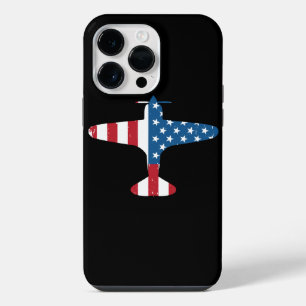 Flugzeug USA-Flagge Veteran Pilot Geschenk iPhone 14 Pro Max Hülle
