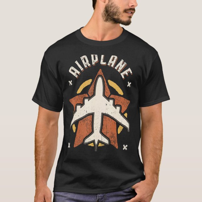 Flugzeug Vintag Retro Classic T-Shirt (Vorderseite)