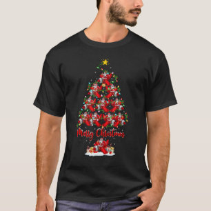 Flugzeug Weihnachtsbaum Lichter Flugzeug Xmas T-Shirt