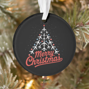 Flugzeug-Weihnachtsbaum-Pilot Ornament
