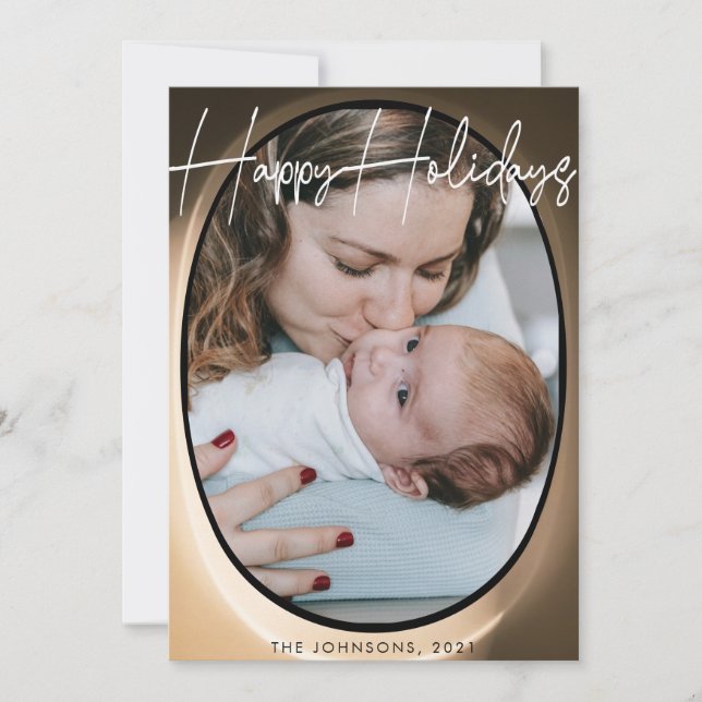 Flugzeug Window View Happy Holidays Fotokarte Einladung