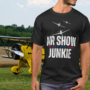 Flugzeug WWII Militär Luftfahrt Flugshow Junkie T-Shirt