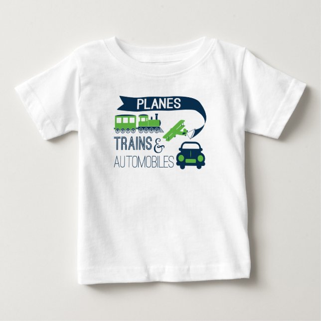 Flugzeug-Zug-und Automobil-KinderShirt Baby T-shirt (Vorderseite)