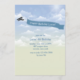 Flugzeugbanner-Einladung Einladung