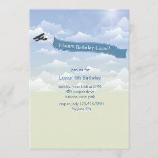Flugzeugbanner-Einladung Einladung