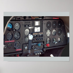 Flugzeugcockpit Poster