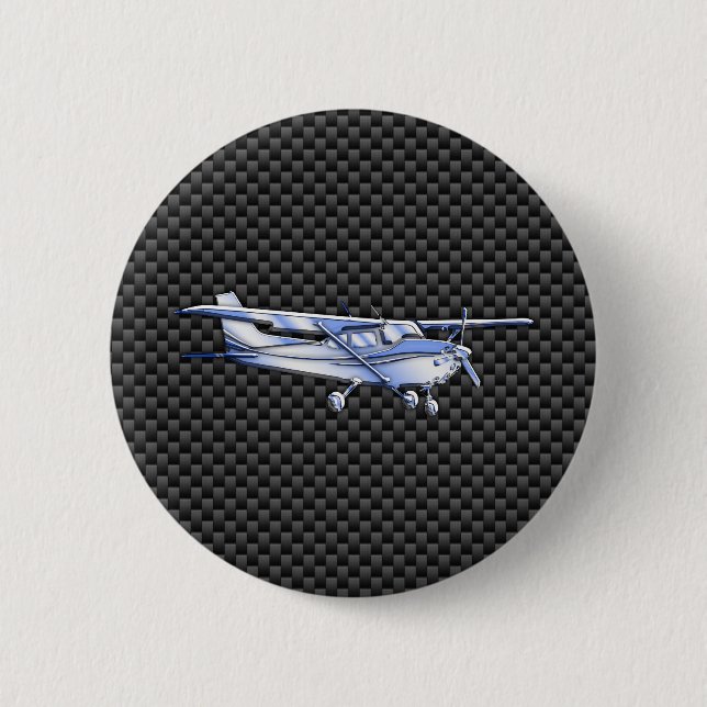Flugzeuge chromieren wie schwarze button (Vorderseite)