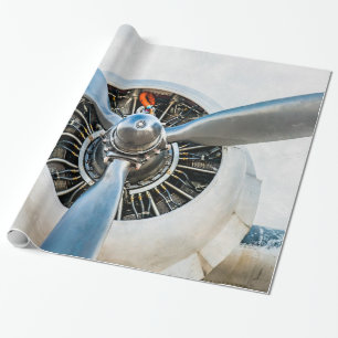 Flugzeuge Douglas DC-3. Propeller Geschenkpapier