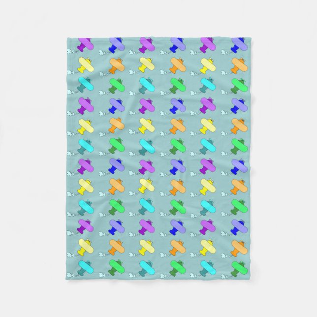 Flugzeuge Fleecedecke (Vorderseite)