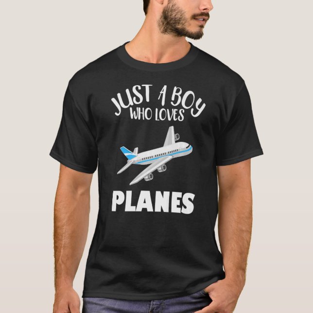 Flugzeuge für den Flugzeug-Piloten von Jungen und  T-Shirt (Vorderseite)