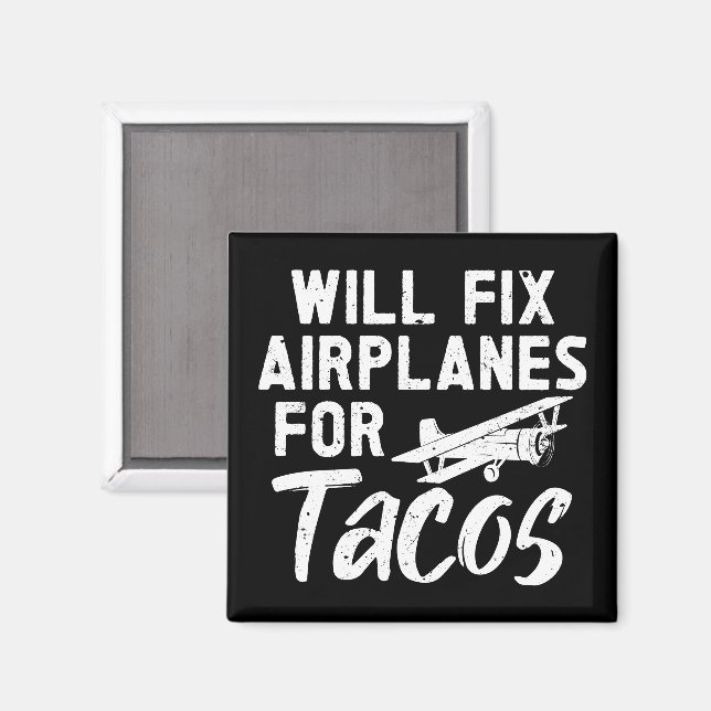 Flugzeuge für Tacos Magnet (Vorderseite/Rückseite)