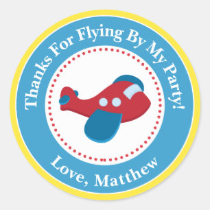 Flugzeuge Geburtstagsparty Gunst Sticker