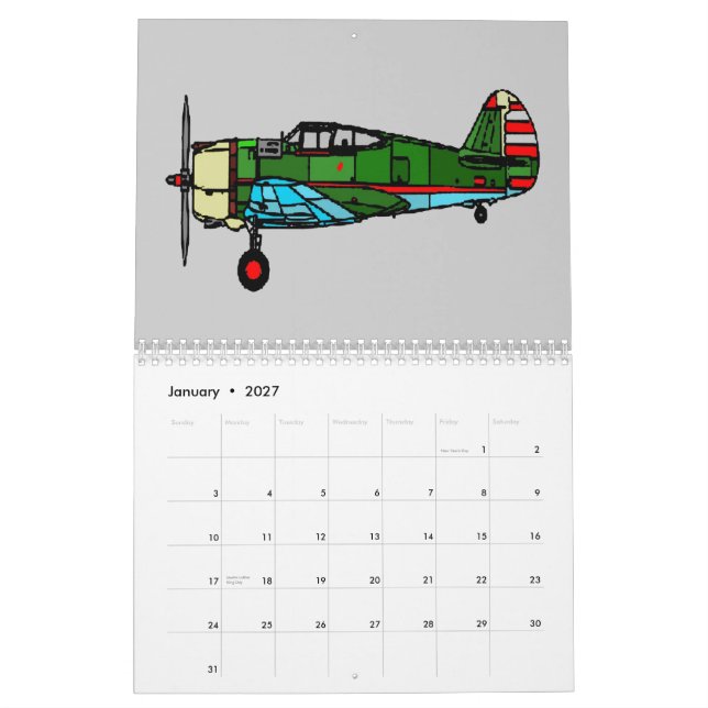 Flugzeuge Kalender (Jan 2027)