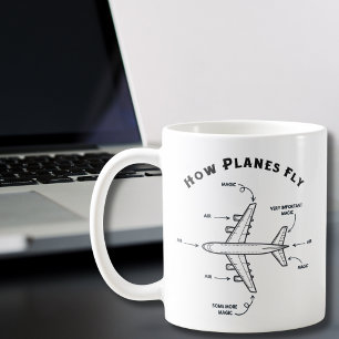 Flugzeuge lustig, wie Flugzeug fliegen, Pilot Flig Kaffeetasse