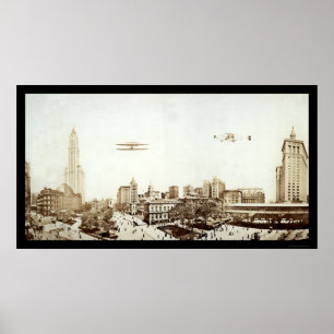Flugzeuge NYC City Hall Foto 1913 Poster