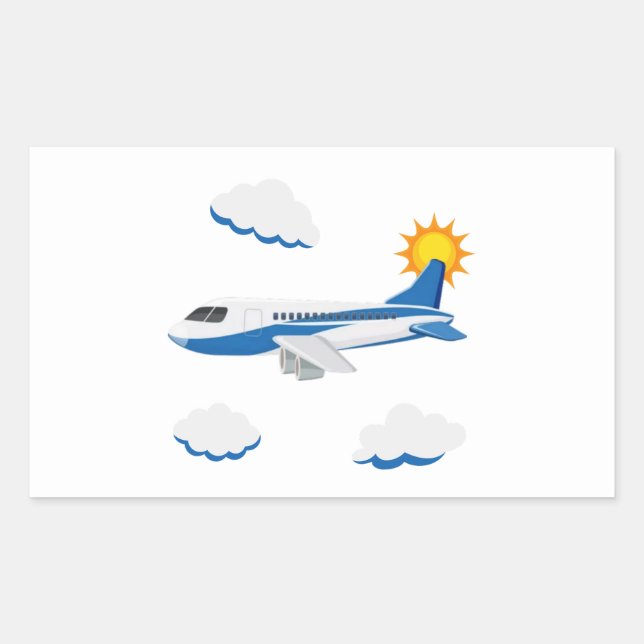 Flugzeuge Party Collection! Rechteckiger Aufkleber (Vorderseite)