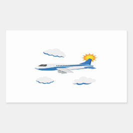 Flugzeuge Party Collection! Rechteckiger Aufkleber