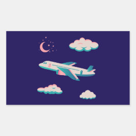 Flugzeuge Party Collection! Rechteckiger Aufkleber