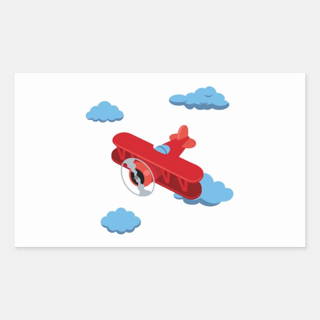 Flugzeuge Party Collection! Rechteckiger Aufkleber (Vorderseite)