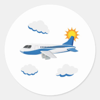 Flugzeuge Party Collection! Runder Aufkleber