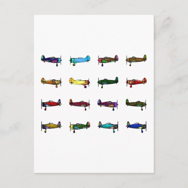 Flugzeuge Postkarte (Vorderseite)