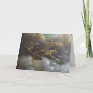 Flugzeuge - Spitfire-Gruß-Karte Karte