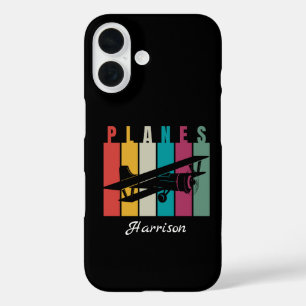 Flugzeuge,Typografie,Luftfahrt,Minimalistisch,Pers iPhone 16 Hülle