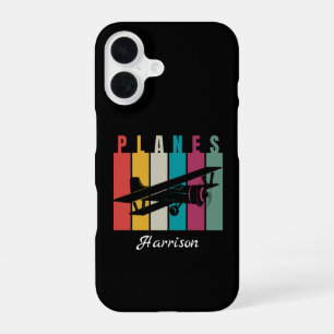 Flugzeuge,Typografie,Luftfahrt,Minimalistisch,Pers iPhone 16 Hülle