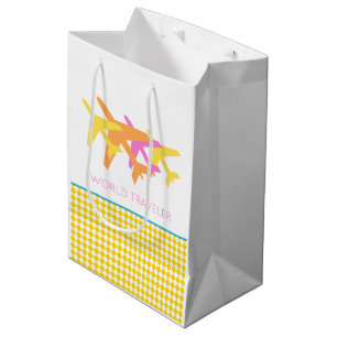 Flugzeuge WELTWEITERER Reisepass Pilot Flug Mittlere Geschenktüte