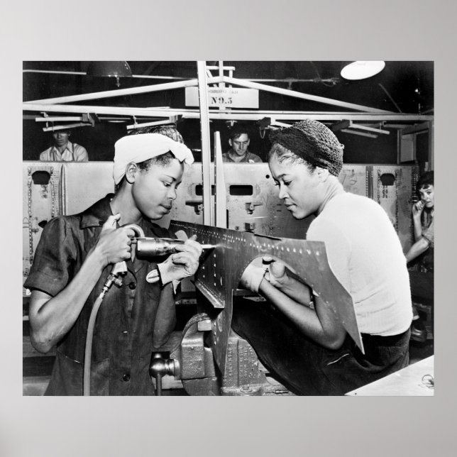 Flugzeugfabrik WW2, 1940er Poster (Vorne)