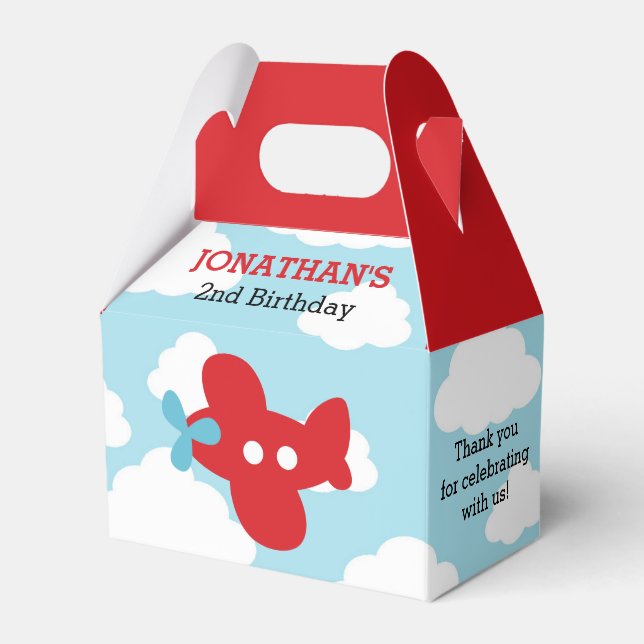 Flugzeugfavoriten (blau & rot) geschenkschachtel (Vorderseite)