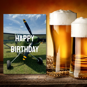 Flugzeugfoto, Coole Luftfahrt Pilot Geburtstag Karte