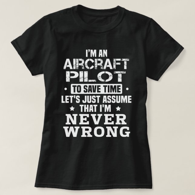 Flugzeugführer T-Shirt (Design vorne)