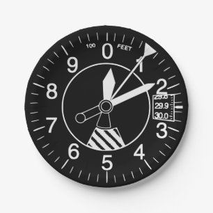 Flugzeughöhe Pappteller