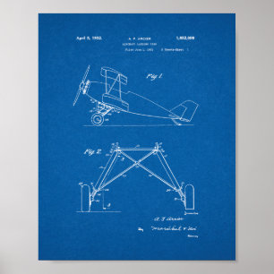 Flugzeuglandungs-Gang-Patent - Plan Poster